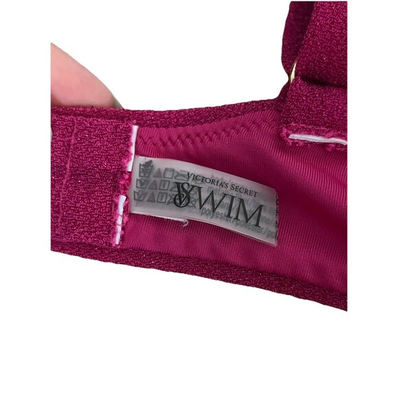 Victoria’s Secret Swim Shimmer Icon Push-Up Pink Bikini Top - Picture 5 of 6
